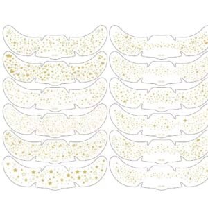 Glittery Freckle Temporary Tattoos with Gold & Silver Foil for Party Face Makeup